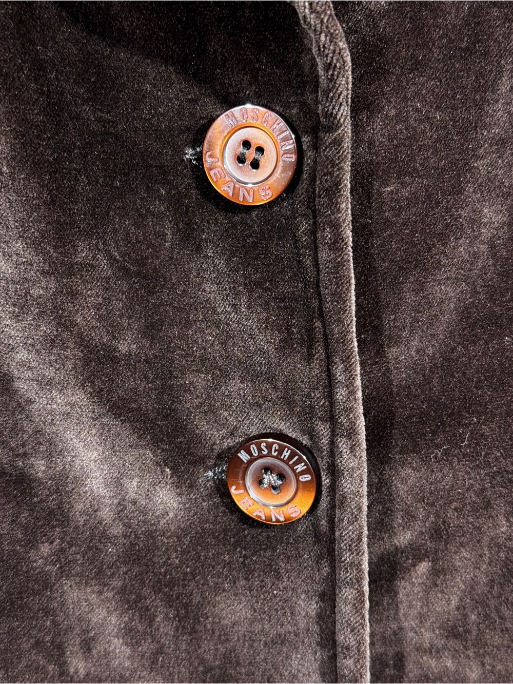 VTG Moschino Jeans Brown Velvet Blazer Jacket - Picture 7 of 9
